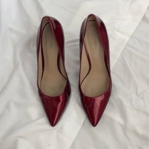 Ruby/garnet/burgundy/red Joan and David patent leather pumps sz 9
